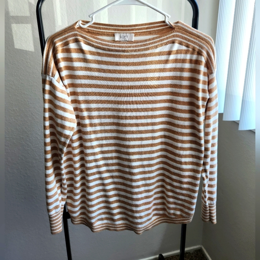 Striped Brown and White Sweater